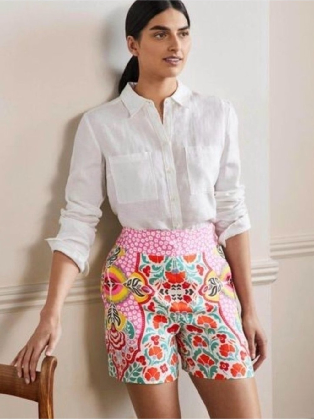 Boden Georgina Linen Shorts in Size 14 EUC